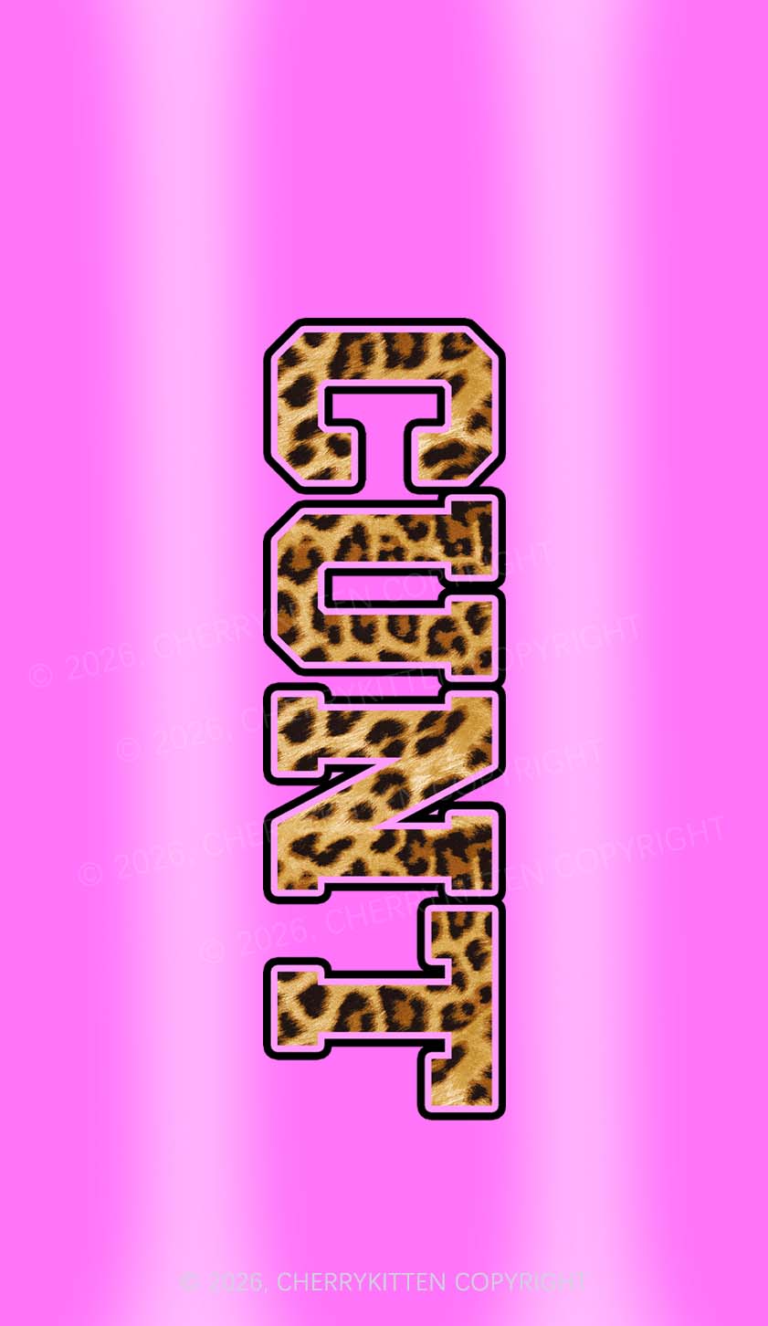 Leopard Cxxt On Pink Y2K Phone Case Cherrykitten