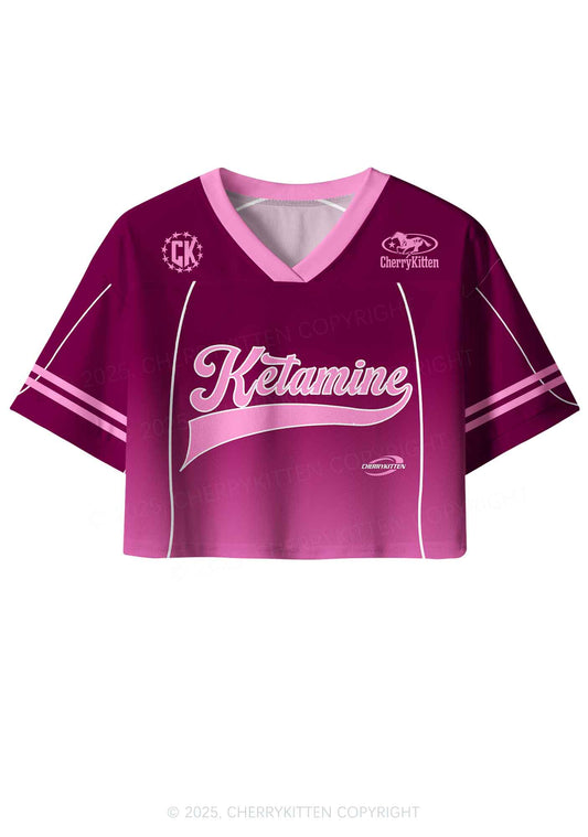 Custom Pink K Pony Y2K Crop Sport Jersey Shirts Cherrykitten