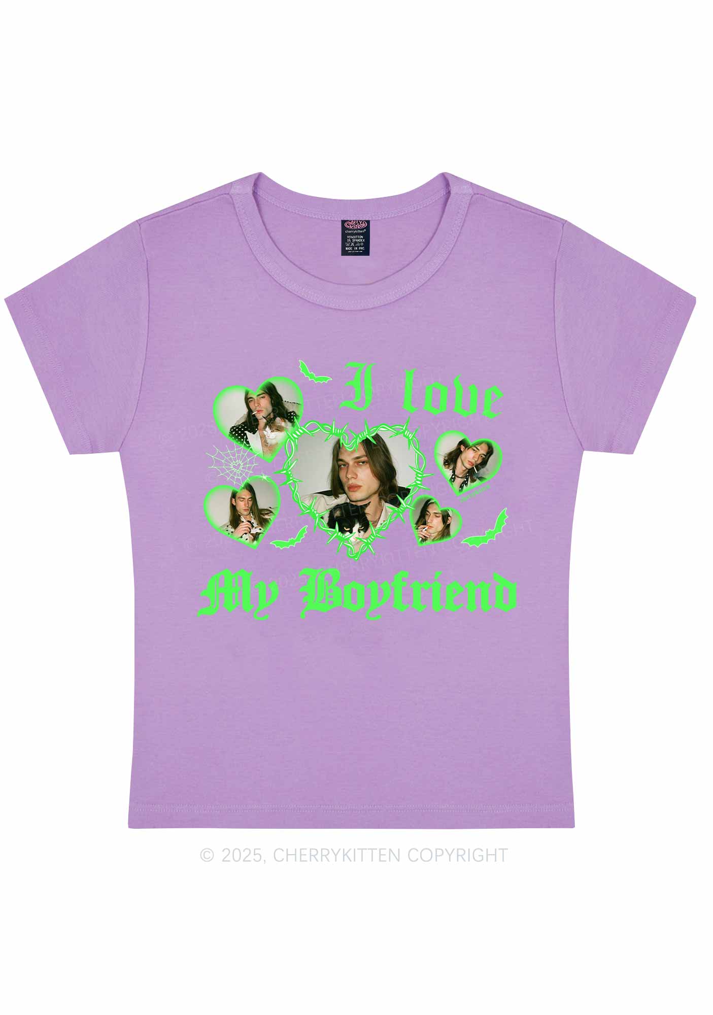 Custom Halloween Girlfriend Photos Y2K Baby Tee Cherrykitten