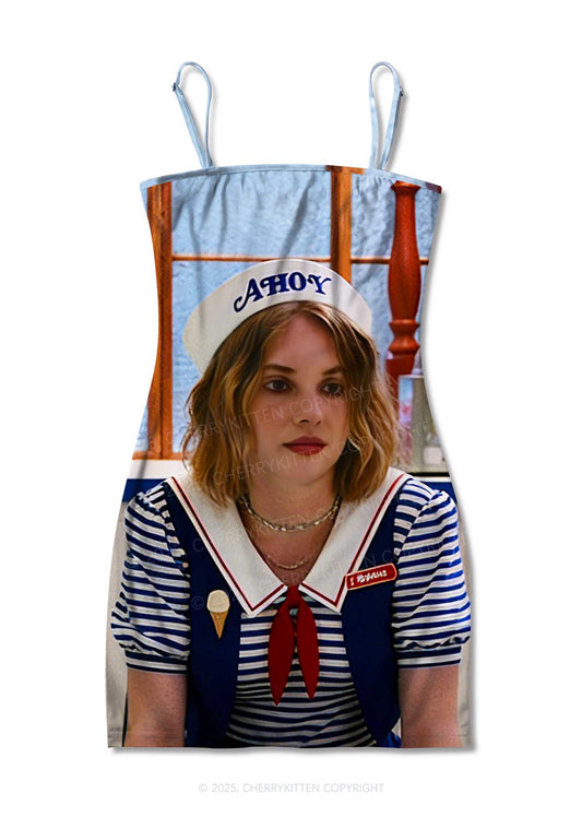 Sailor Girl Pride Y2K Print Slip Dress Cherrykitten