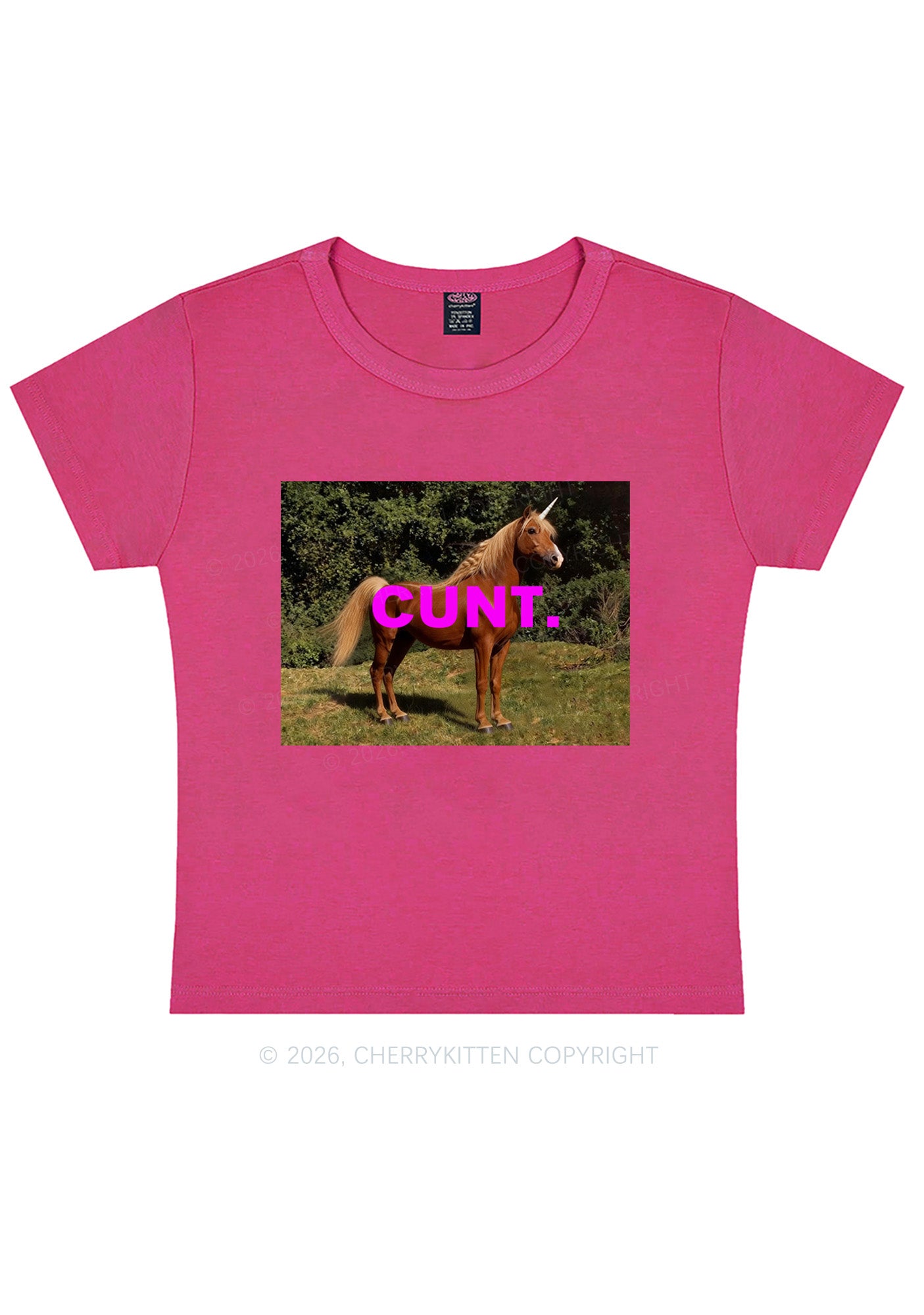 Custom Photo Cxxt Y2K Baby Tee Cherrykitten