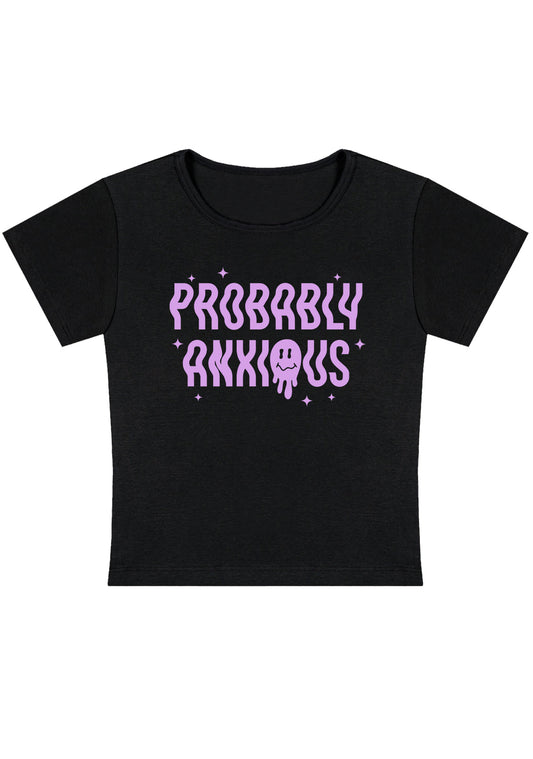 Probably Anxious Grimace Y2K Baby Tee