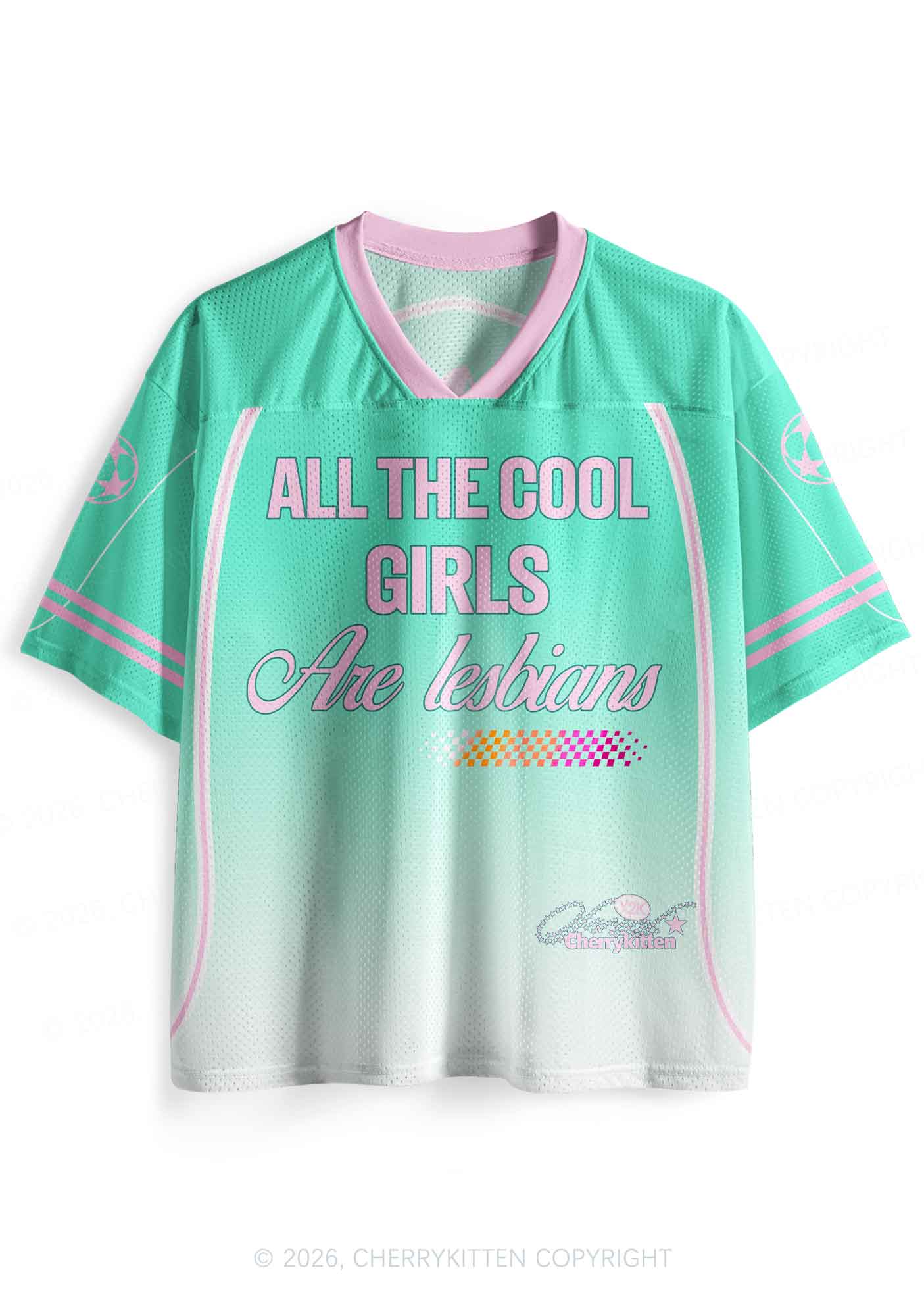 Cool Girls Are Lesbians Pride Y2K Sport Jersey Shirts Cherrykitten