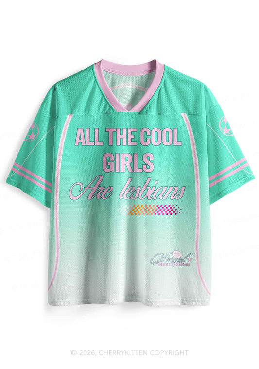 Cool Girls Are Lesbians Pride Y2K Sport Jersey Shirts Cherrykitten