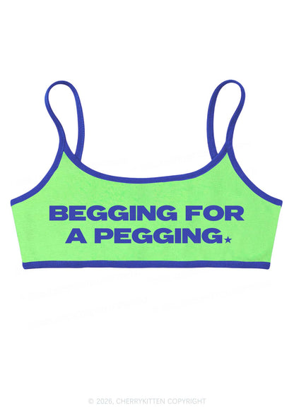 Begging For A Pegging Y2K Super Crop Cami Cherrykitten