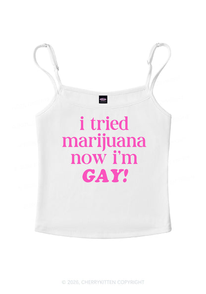 Now Im Gay Pride Y2K Spaghetti Strap Cami Cherrykitten