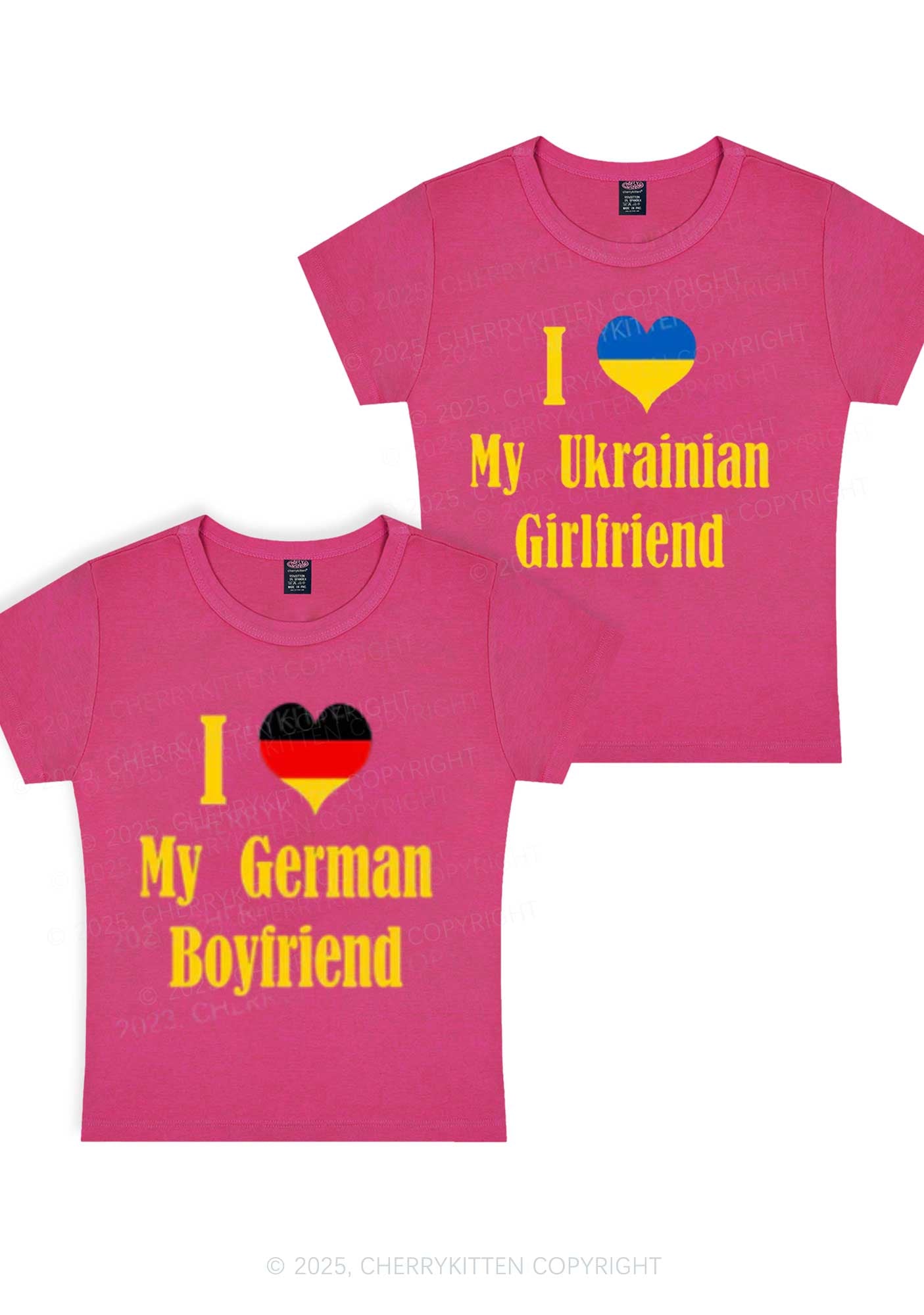 Custom Country Y2K Valentine's Day Baby Tee Cherrykitten
