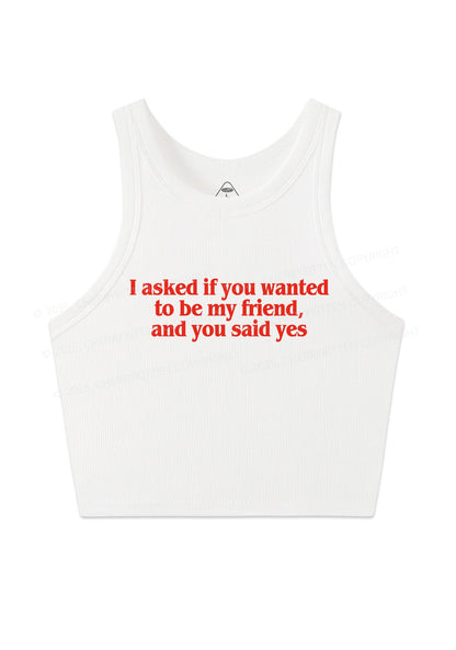 Be My Friend Y2K Crop Tank Top Cherrykitten