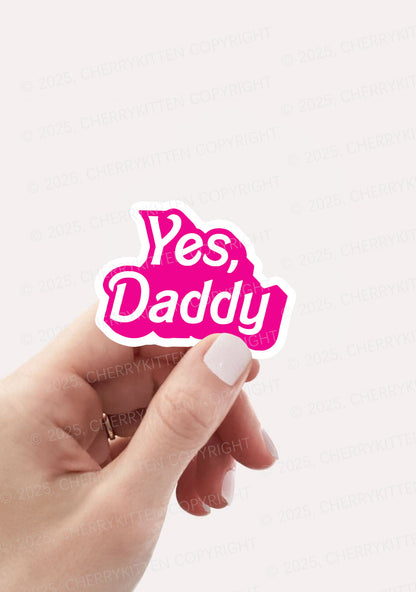 Yes Daddy Valentine's Day 1pc Y2K Sticker Cherrykitten