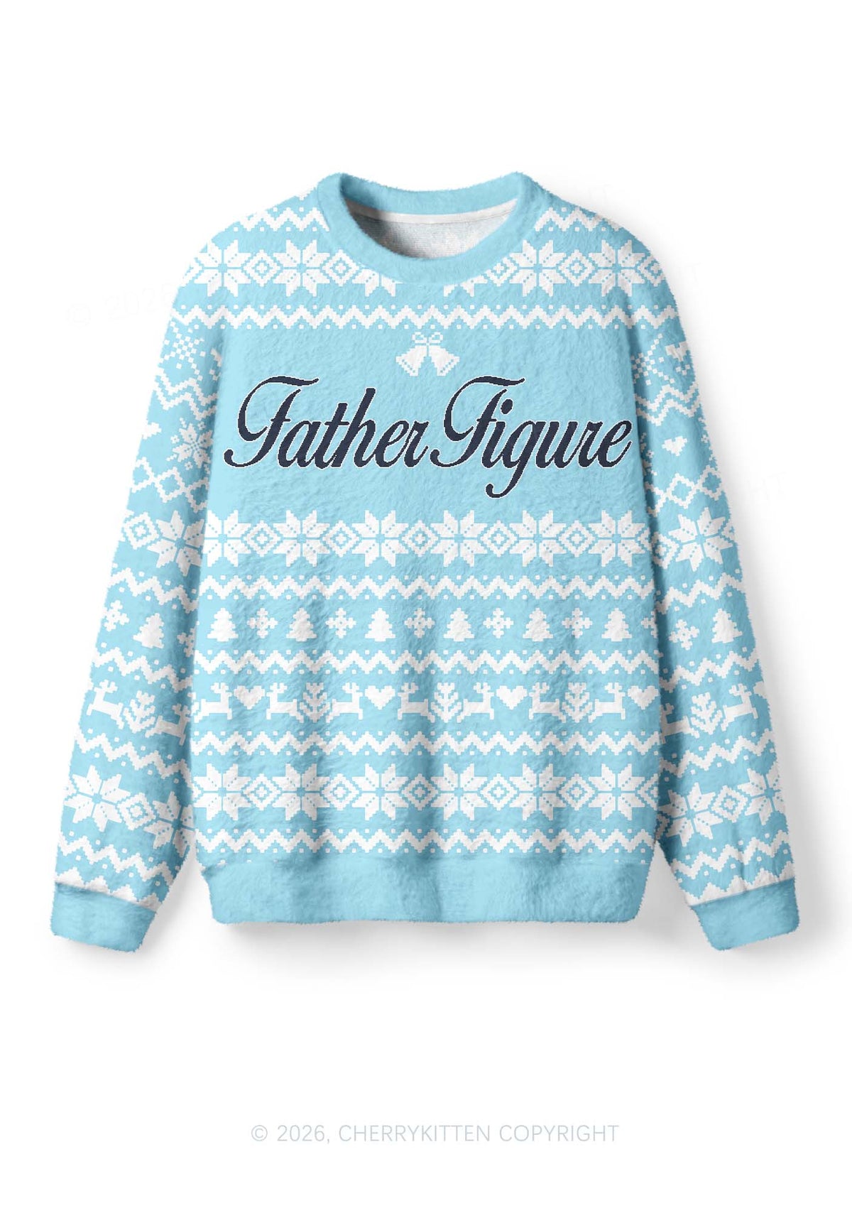 Father Figure Y2K Christmas Knit Sweatshirt Cherrykitten