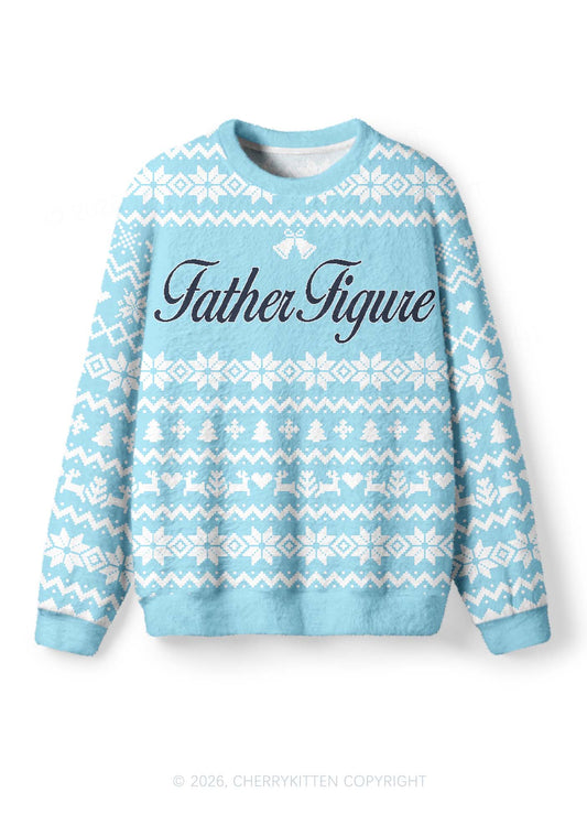 Father Figure Y2K Christmas Knit Sweatshirt Cherrykitten