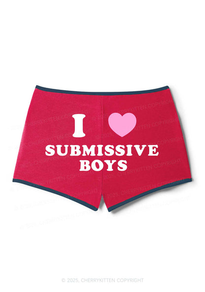 I Love S Boys Y2K Booty Shorts Cherrykitten