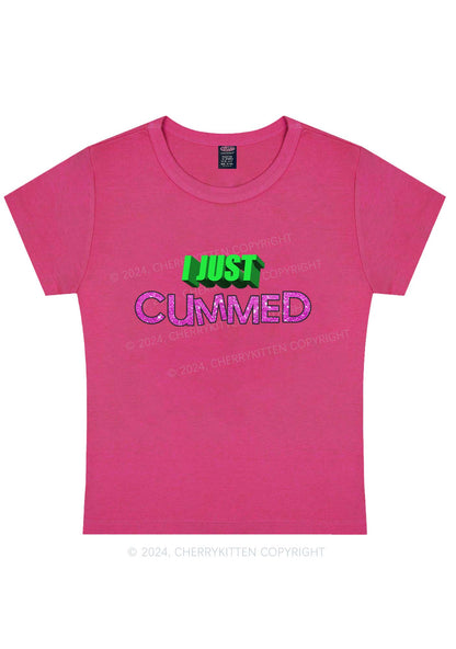 Curvy I Just Cummed Y2K Baby Tee Cherrykitten