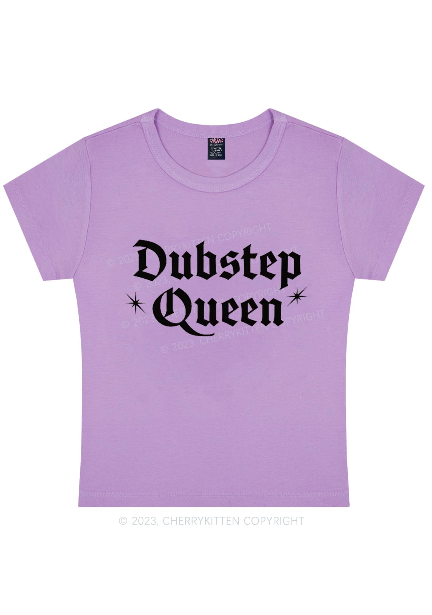 Dubstep Queen Y2K Baby Tee Cherrykitten