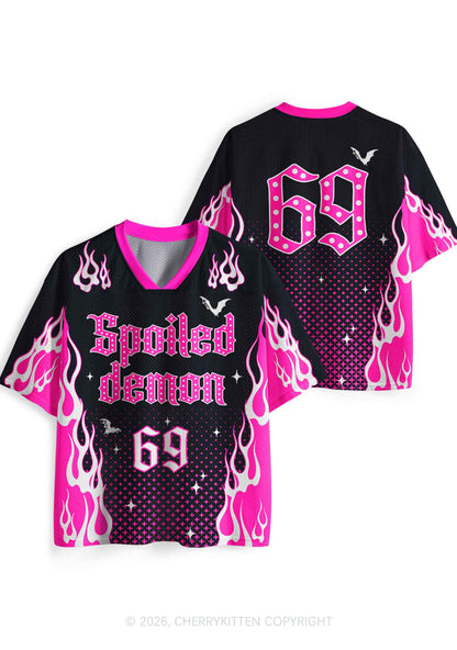 Halloween Spoiled Demon Dots Y2K Sport Jersey Shirts Cherrykitten