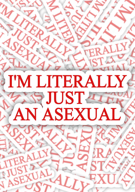 Im Literally Just An Asexual Pride 1pc Y2K Sticker Cherrykitten