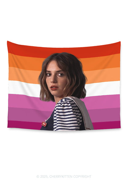 RB Lesbian Flag Y2K Tapestry Cherrykitten