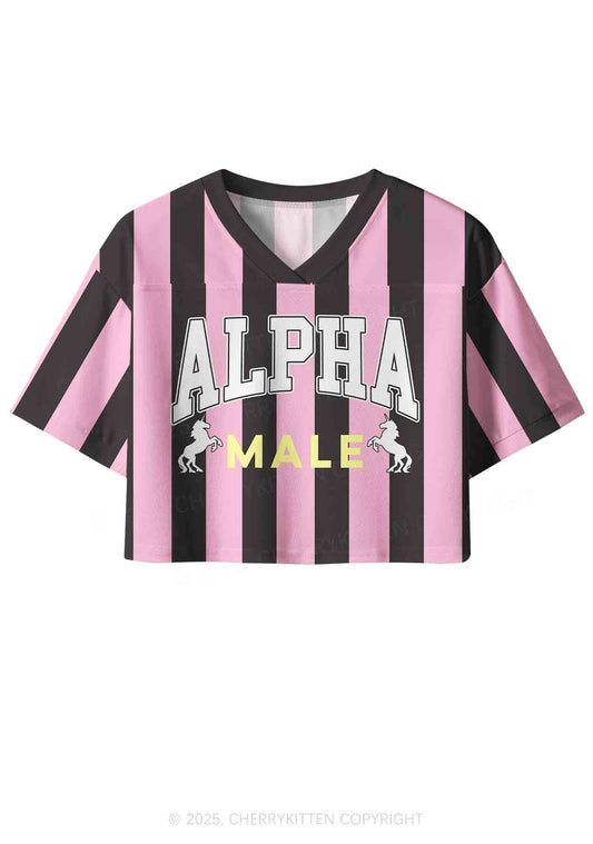Custom Alpha Male Y2K Crop Sport Jersey Shirts Cherrykitten