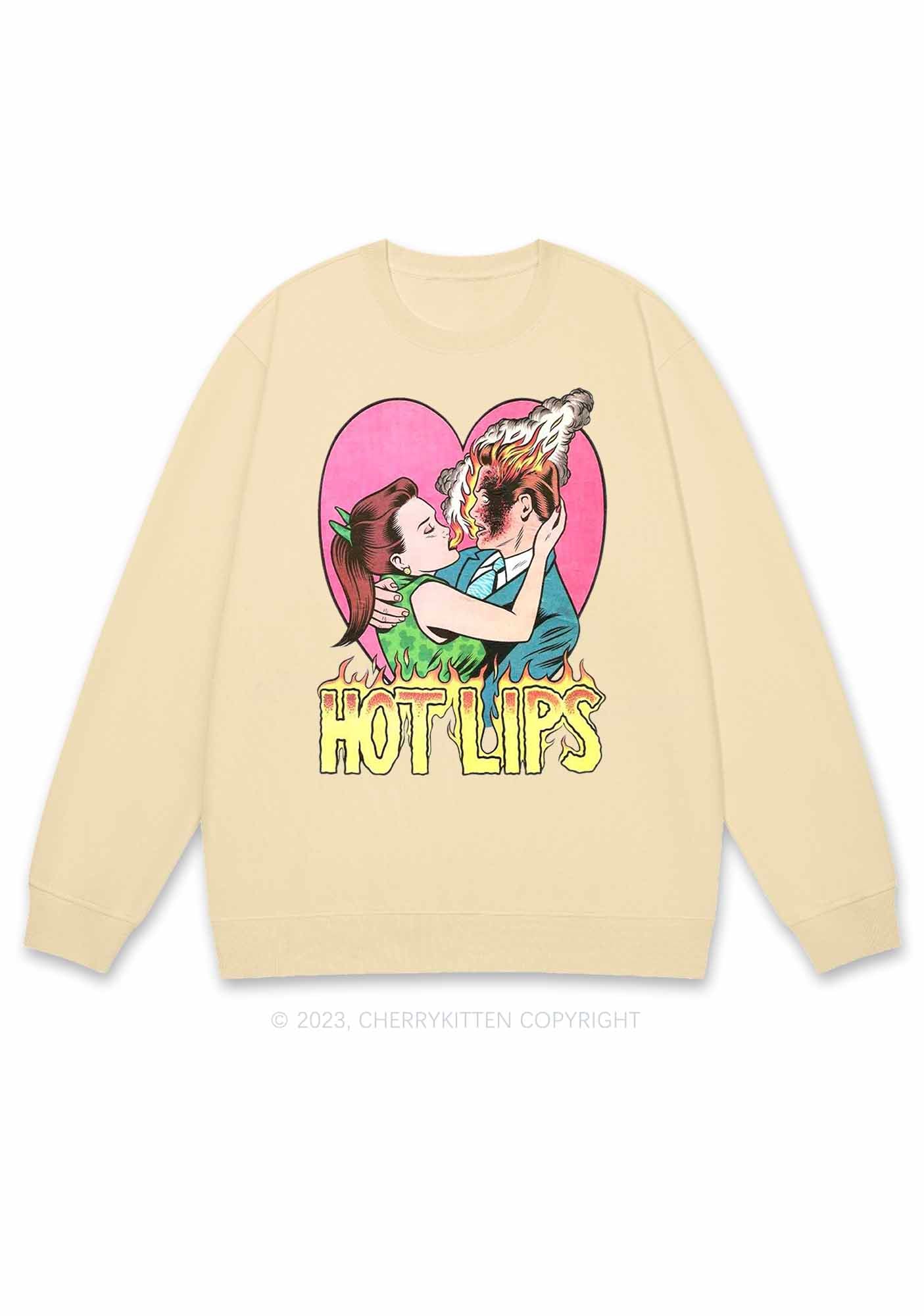 Hot Lips Y2K Sweatshirt Cherrykitten