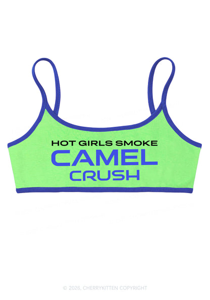 Hot Girls Smoke Mint Y2K Super Crop Cami Cherrykitten