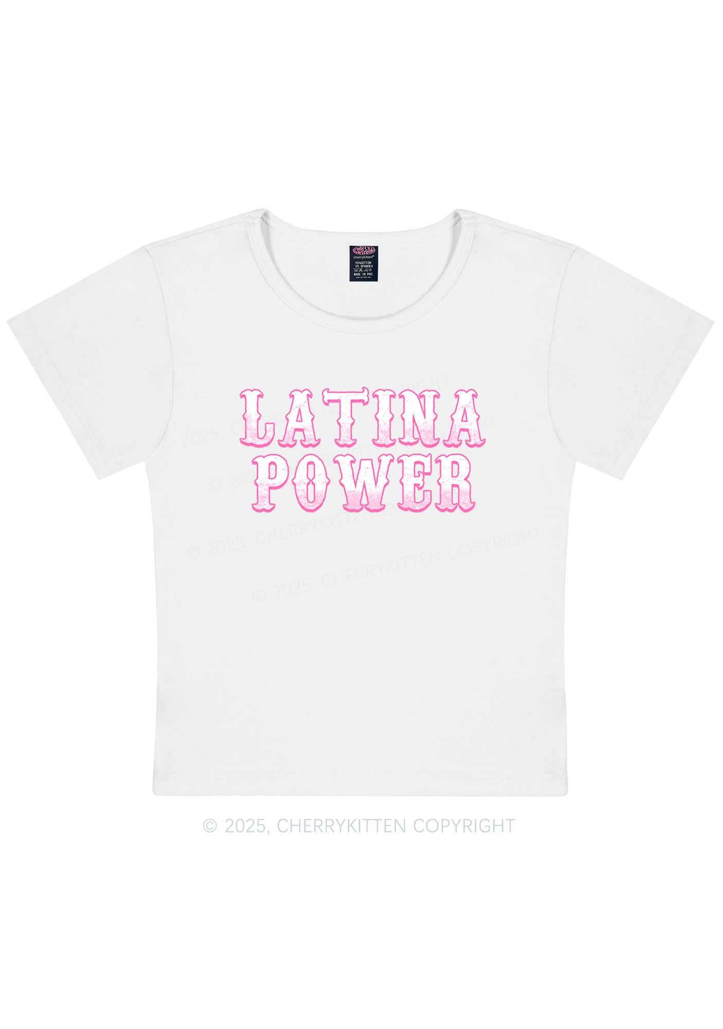 Latina Power Y2K Baby Tee Cherrykitten