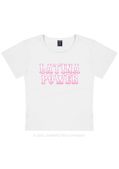 Latina Power Y2K Baby Tee Cherrykitten