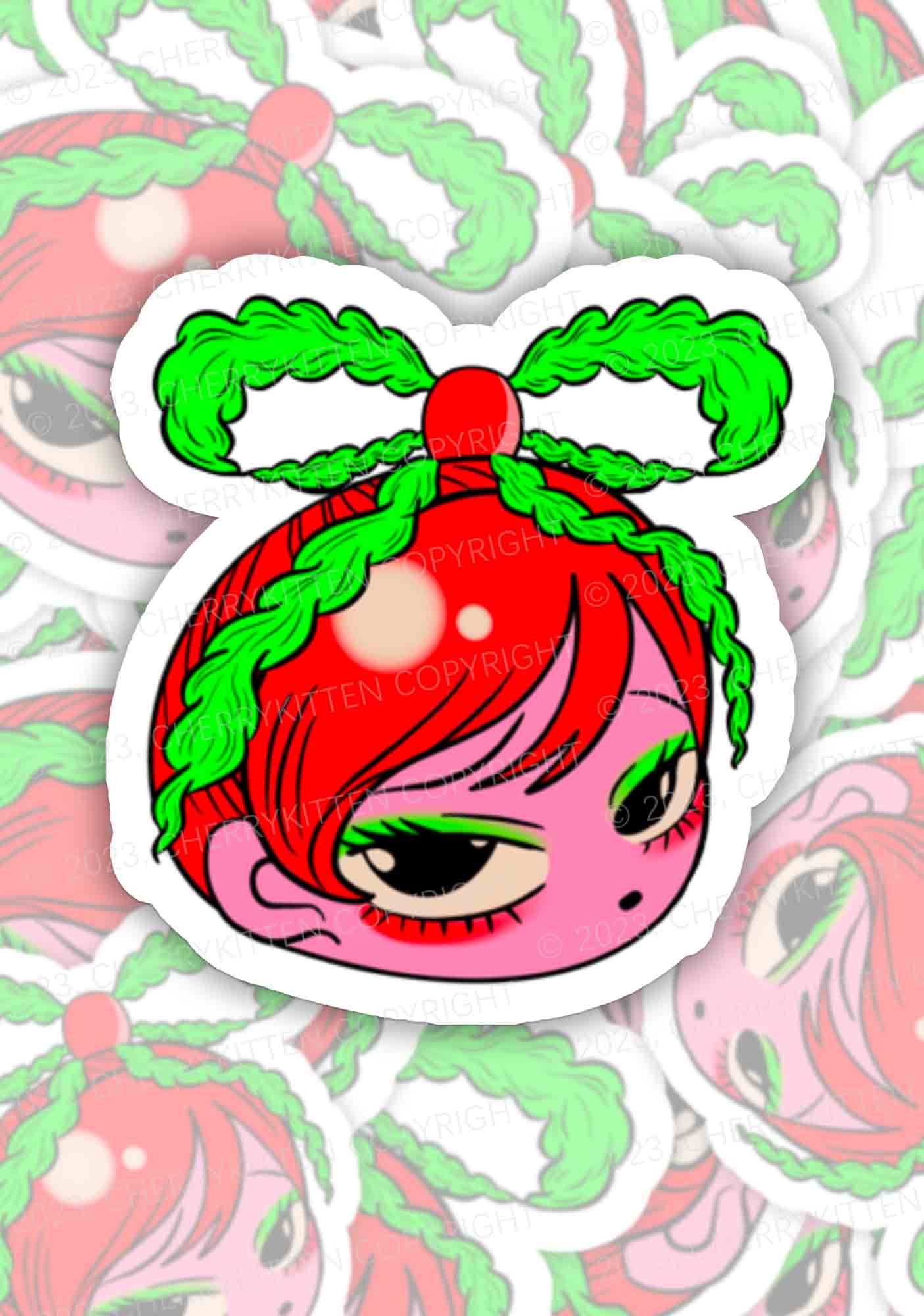 Cherry Girl 1Pc Y2K Sticker Cherrykitten