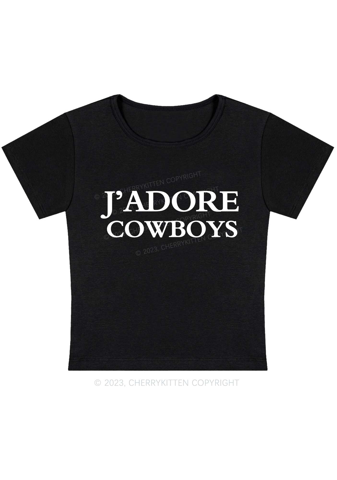 J'adore Cowboys Y2K Baby Tee Cherrykitten