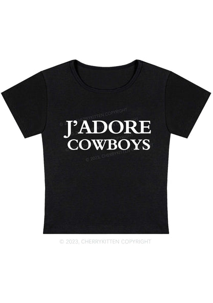 J'adore Cowboys Y2K Baby Tee Cherrykitten