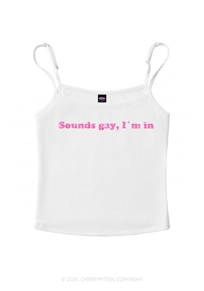 Sounds Gay Pride Y2K Spaghetti Strap Cami Cherrykitten