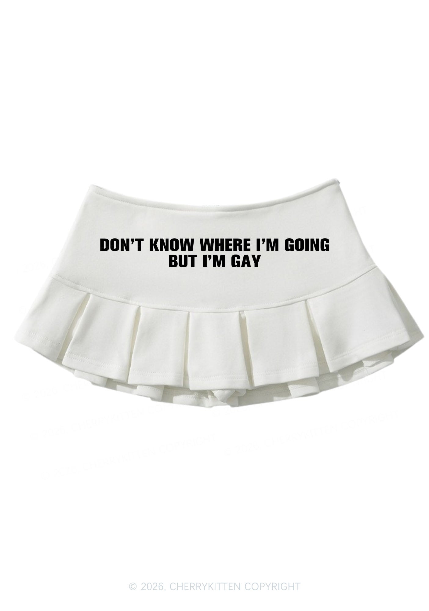 But Im Gay Pride Y2K Mini Pleated Skirts Cherrykitten