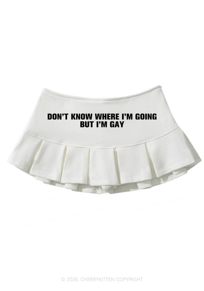 But Im Gay Pride Y2K Mini Pleated Skirts Cherrykitten
