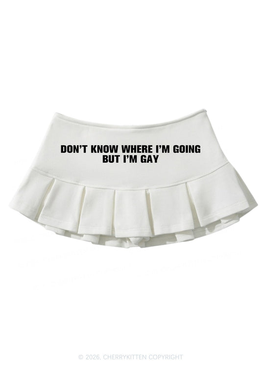 But Im Gay Pride Y2K Mini Pleated Skirts Cherrykitten
