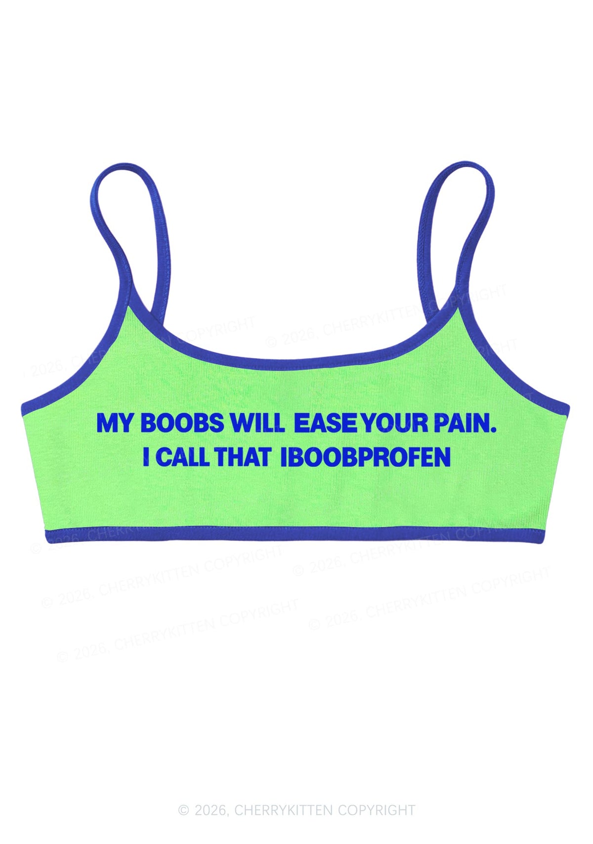My Bxxbs Ease Your Pain Y2K Super Crop Cami Cherrykitten