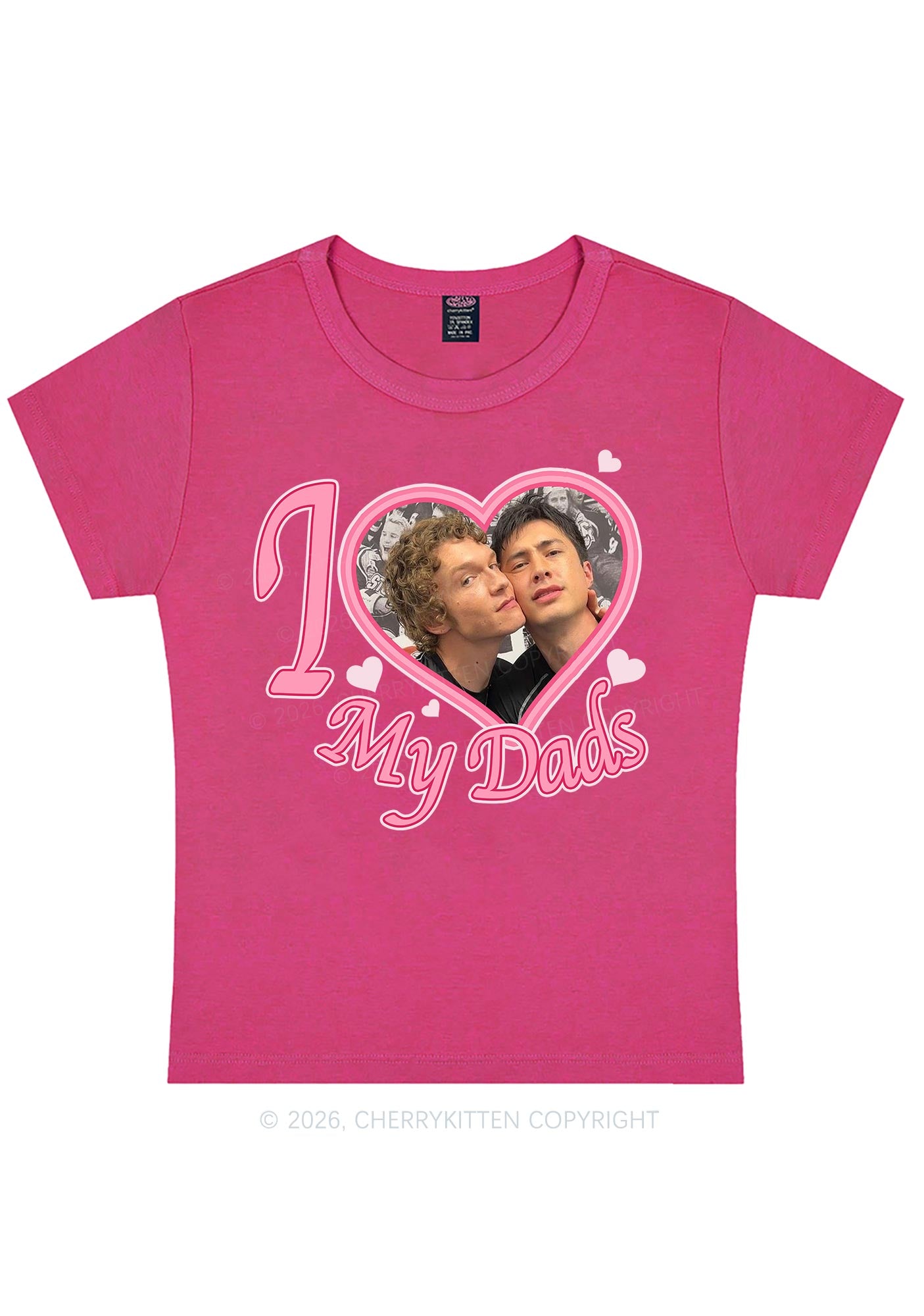 I Love My Dads HR Y2K Baby Tee Cherrykitten