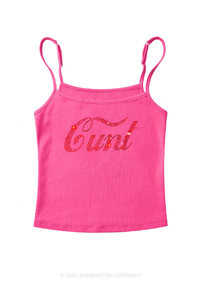 Rhinestone Special Cxxt Y2K Spaghetti Strap Cami Cherrykitten