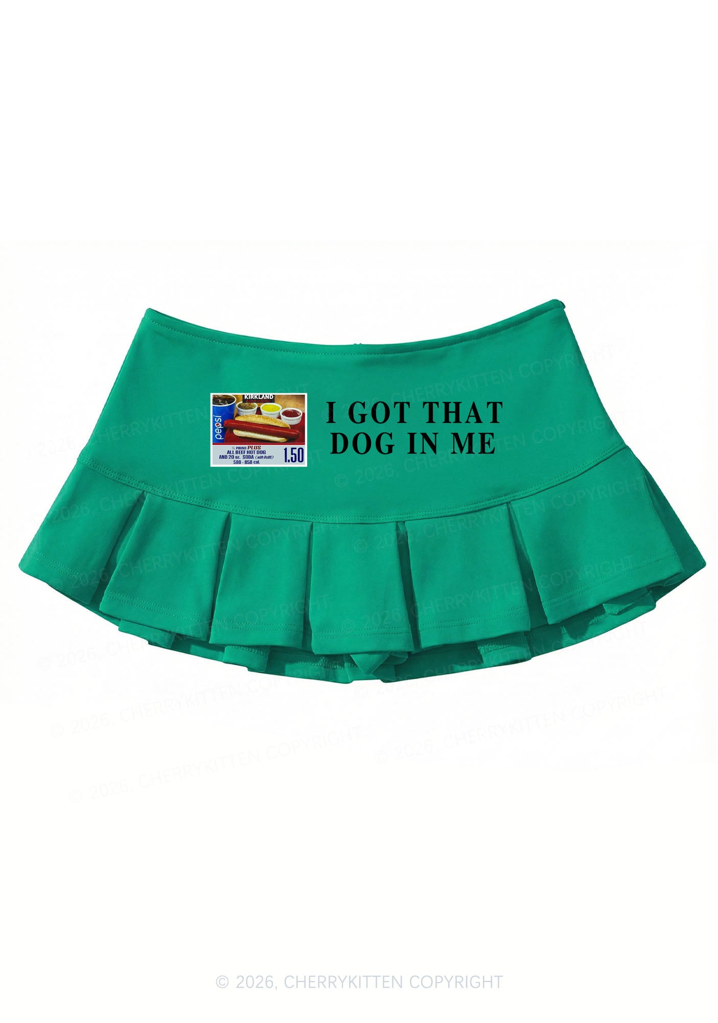 I Got That Hot Dog In Me Y2K Mini Pleated Skirts Cherrykitten