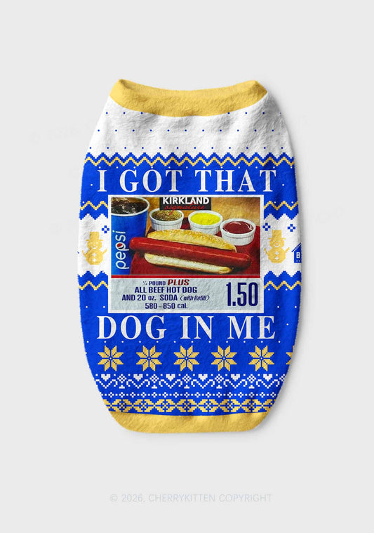 I Got That Hot Dog In Me Y2K Pet Knit Sweatshirt Cherrykitten