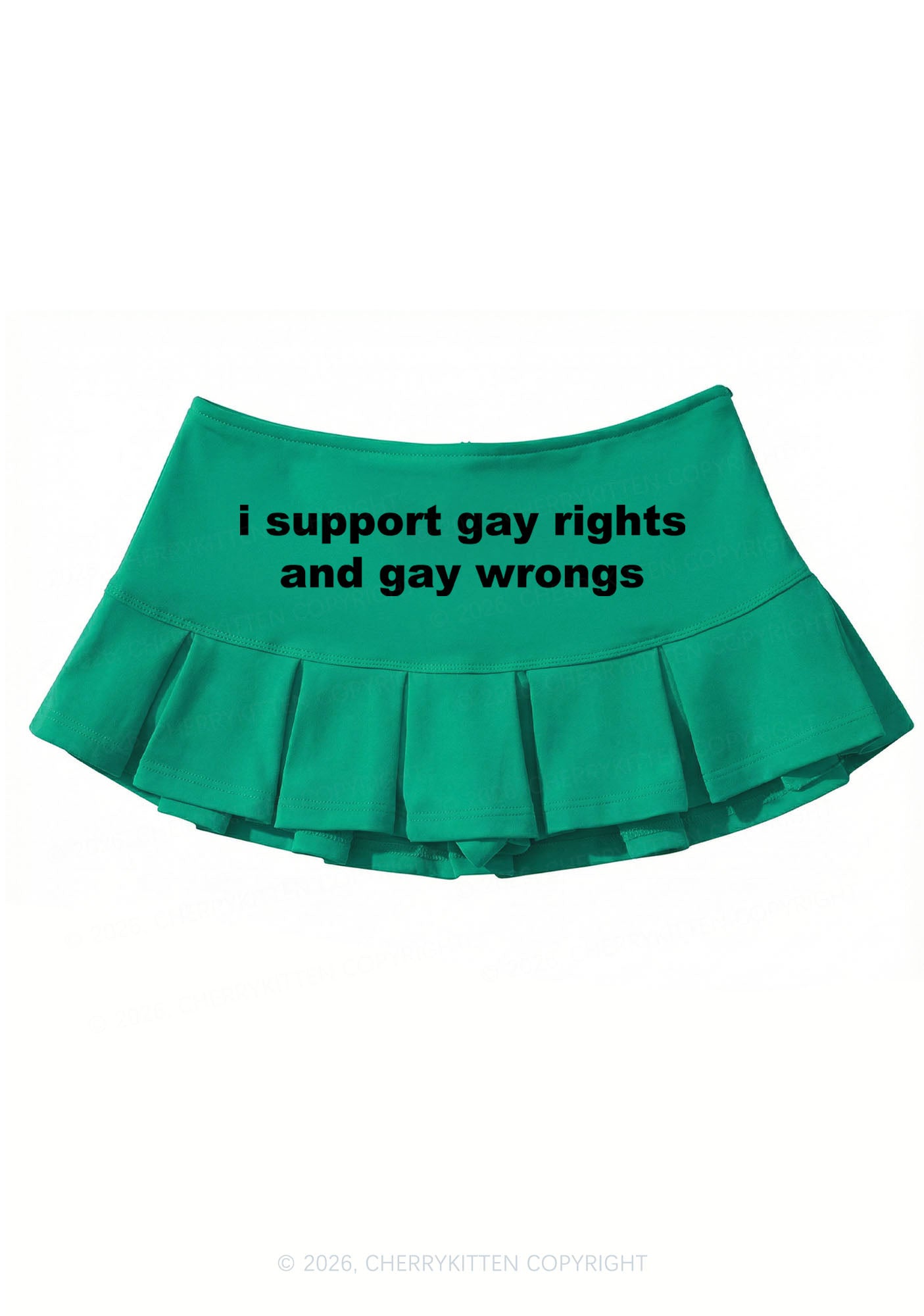 I Support Gay Rights Pride Y2K Mini Pleated Skirts Cherrykitten