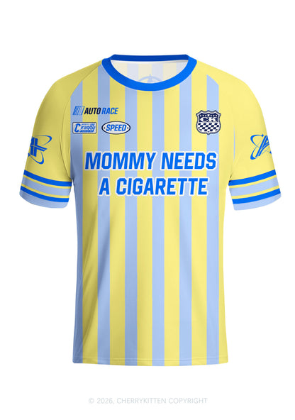 Mommy Needs A Cigarette Y2K Football Jersey Shirts Cherrykitten