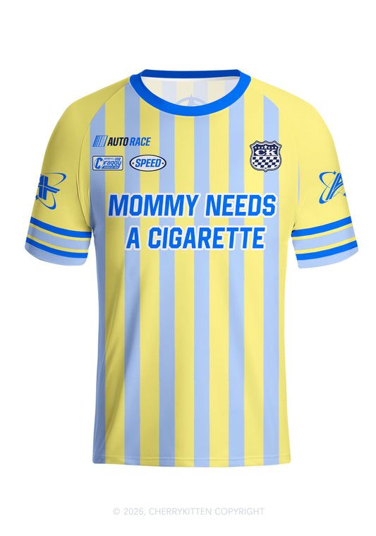 Mommy Needs A Cigarette Y2K Football Jersey Shirts Cherrykitten