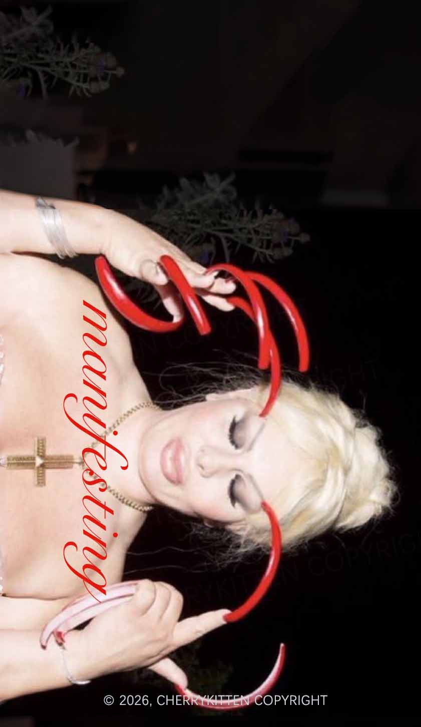 Manifesting Long Red Nails Y2K Phone Case Cherrykitten