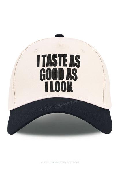 Embroidered Taste Good Y2K Color Block Baseball Cap Cherrykitten