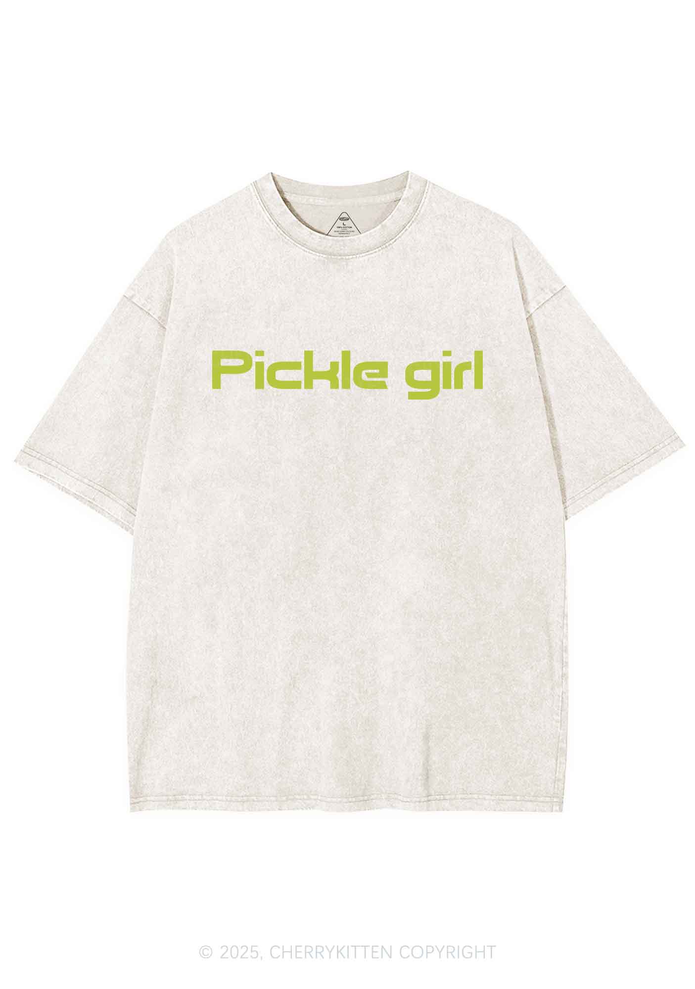 Pickle Girl Y2K Shirts Washed Tee Cherrykitten