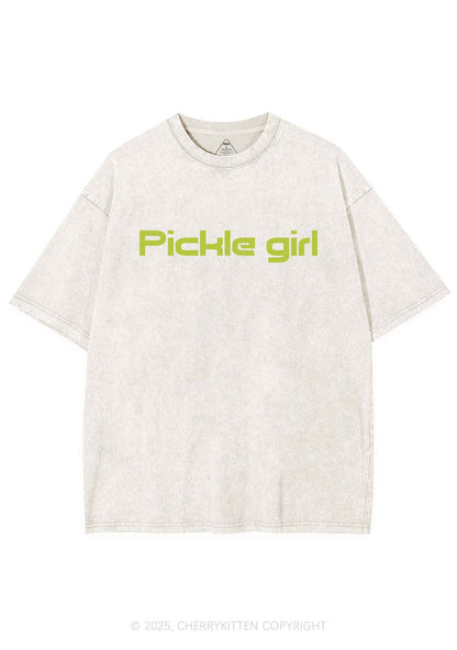 Pickle Girl Y2K Shirts Washed Tee Cherrykitten
