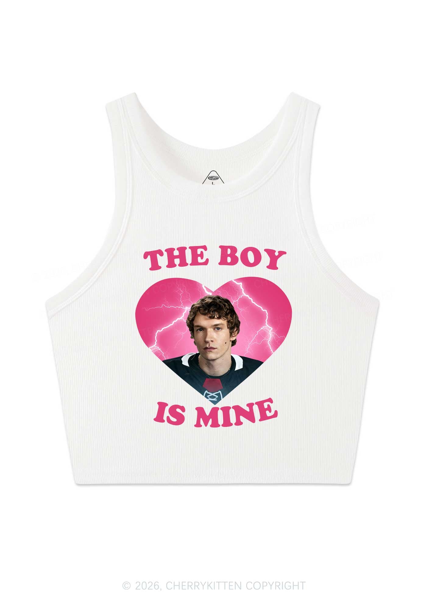 The Boy Is Mine CS Y2K Crop Tank Top Cherrykitten