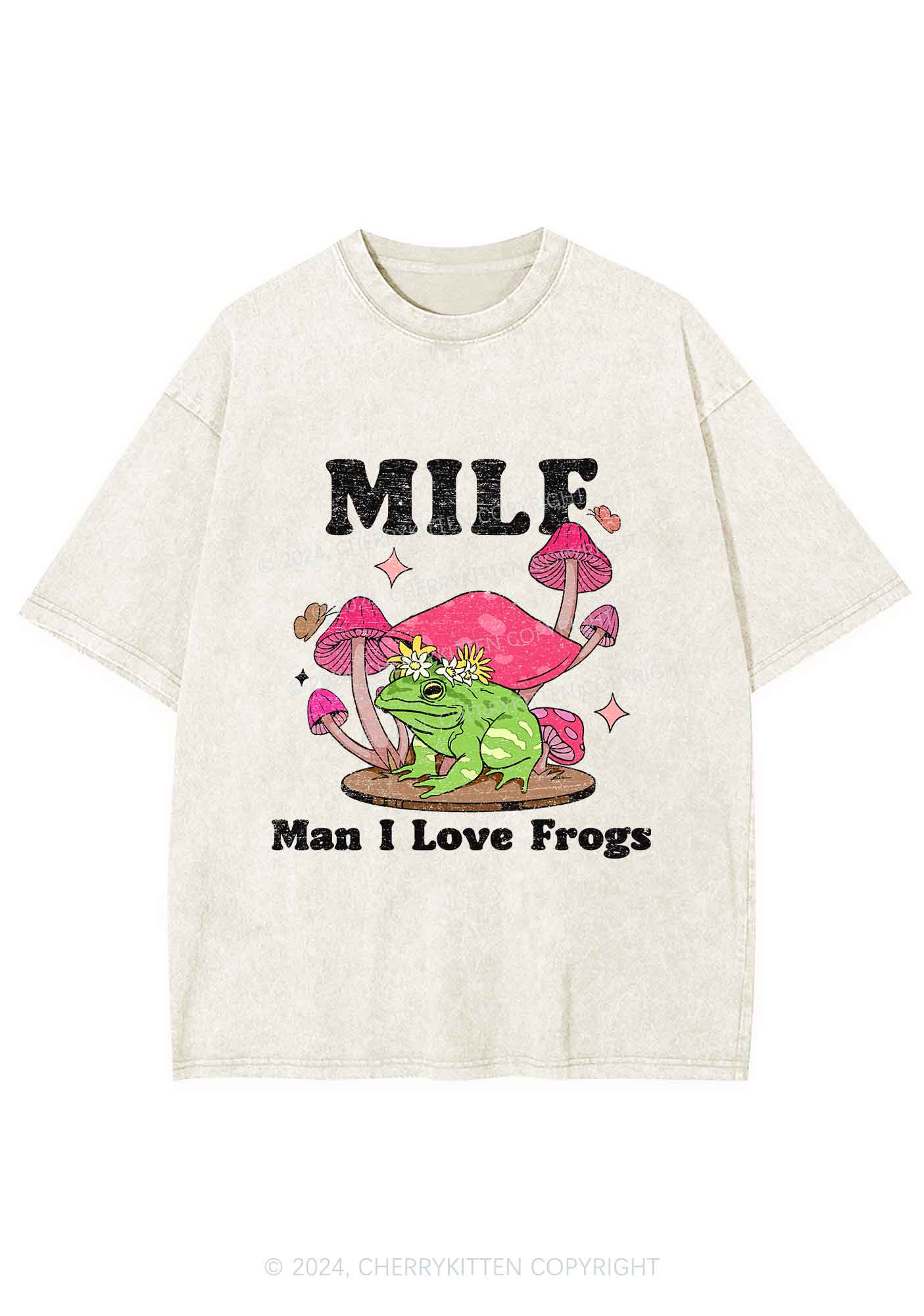 Mxxf Frog Y2K Washed Tee Cherrykitten