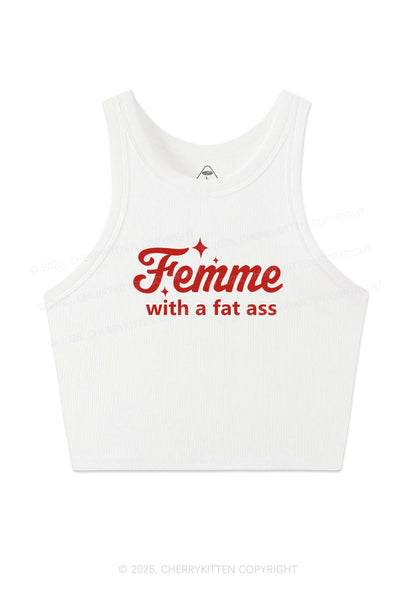 Femme With Fat Axx Pride Y2K Crop Tank Top Cherrykitten