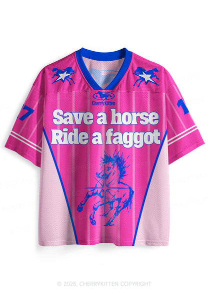 Ride A Faggot Pride Y2K Sport Jersey Shirts Cherrykitten