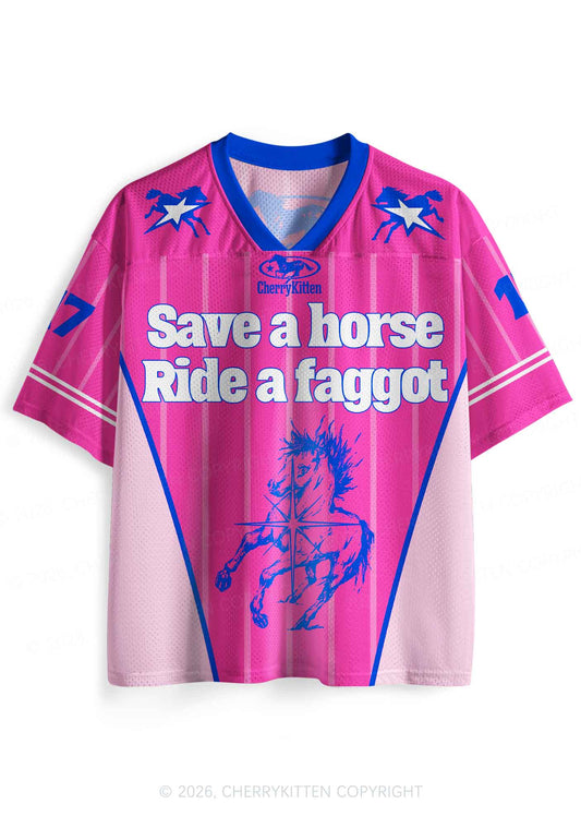 Ride A Faggot Pride Y2K Sport Jersey Shirts Cherrykitten
